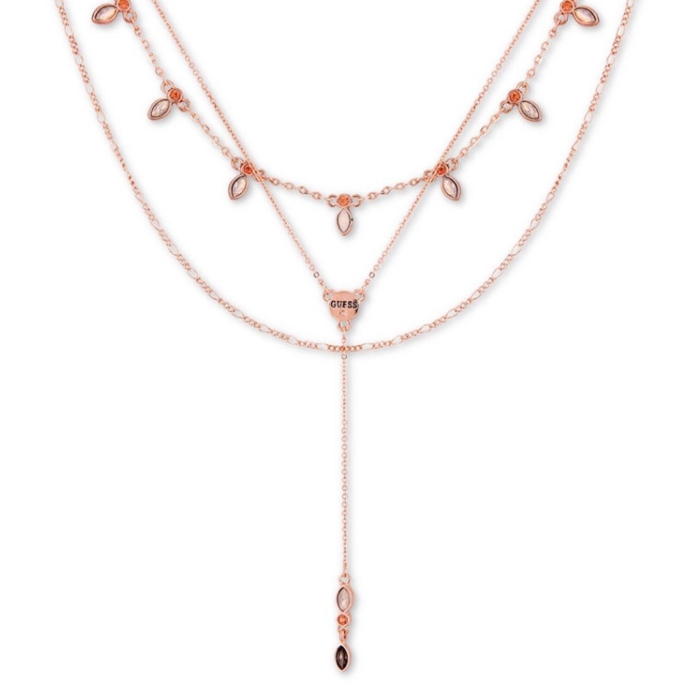 Guess Rose Gold Lariat Necklace